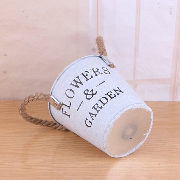 Metal Flower Bucket 4