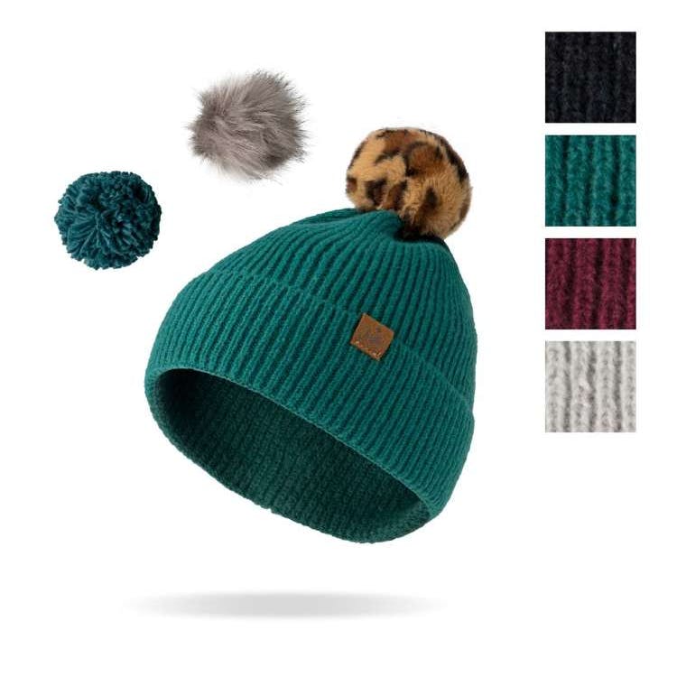 Snap To It Mix & Match Pom Hats Assorted Colors 2