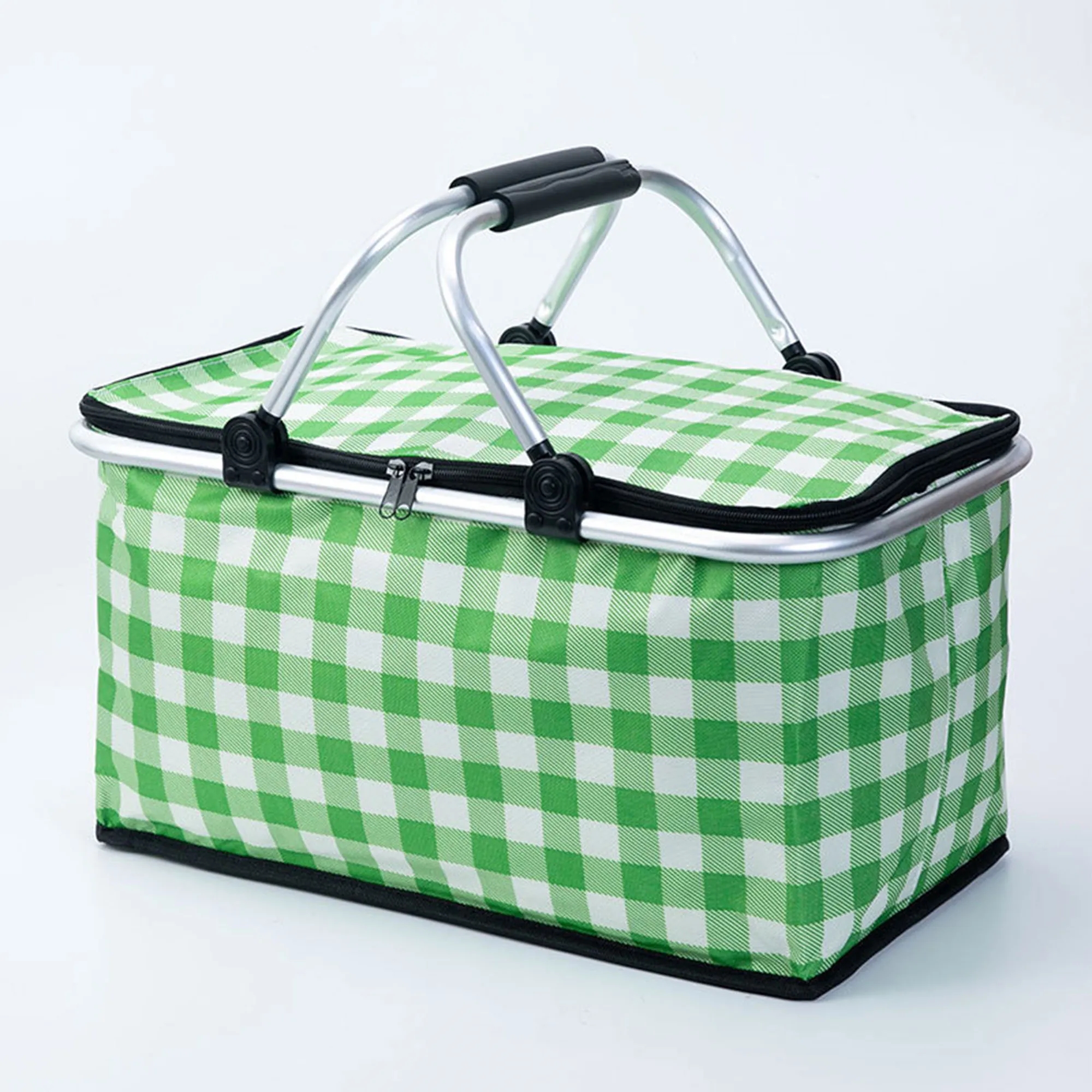 Checkered Picnic Basket 7
