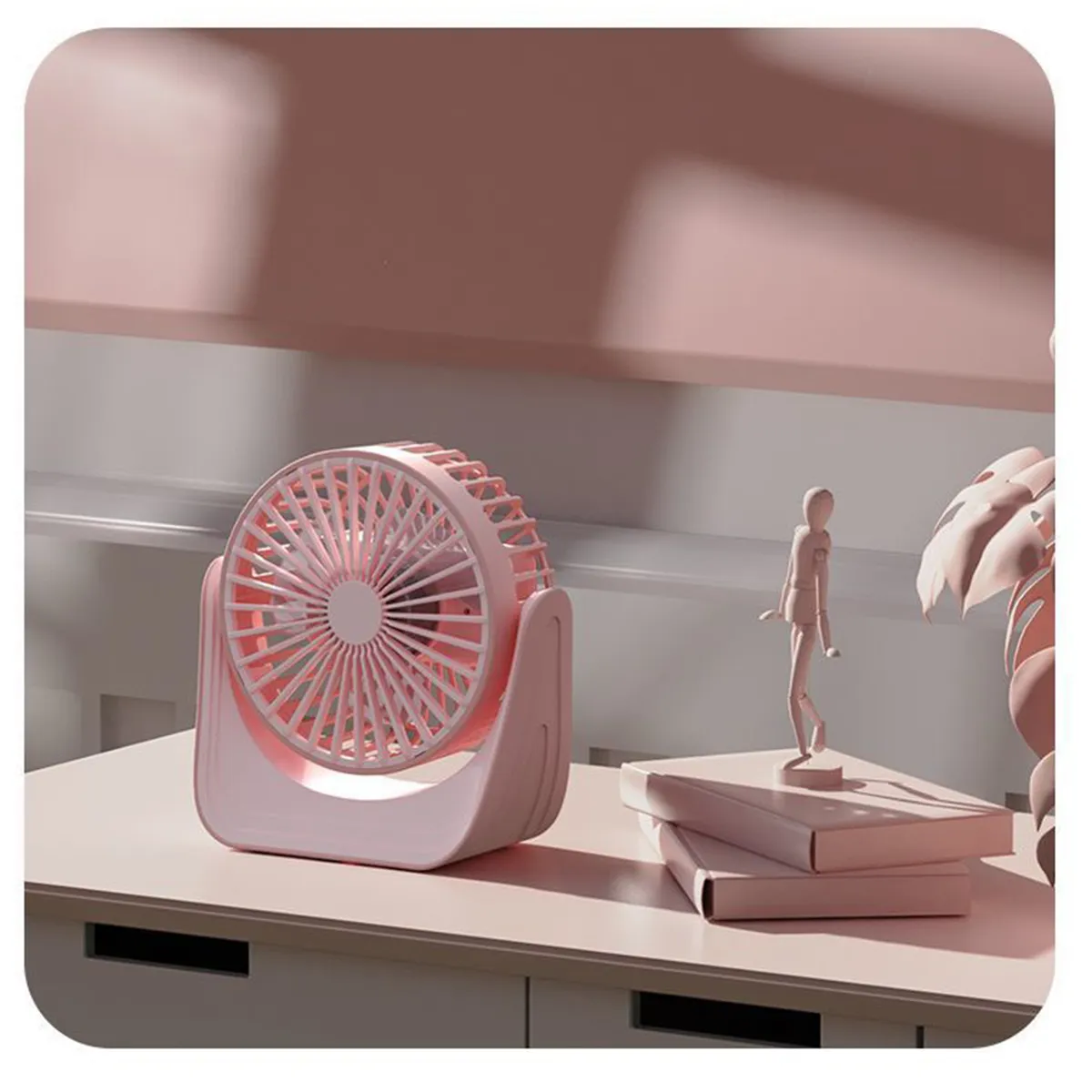 Camping Usb Mini Desktop Fan Rechargeable Long Battery 6