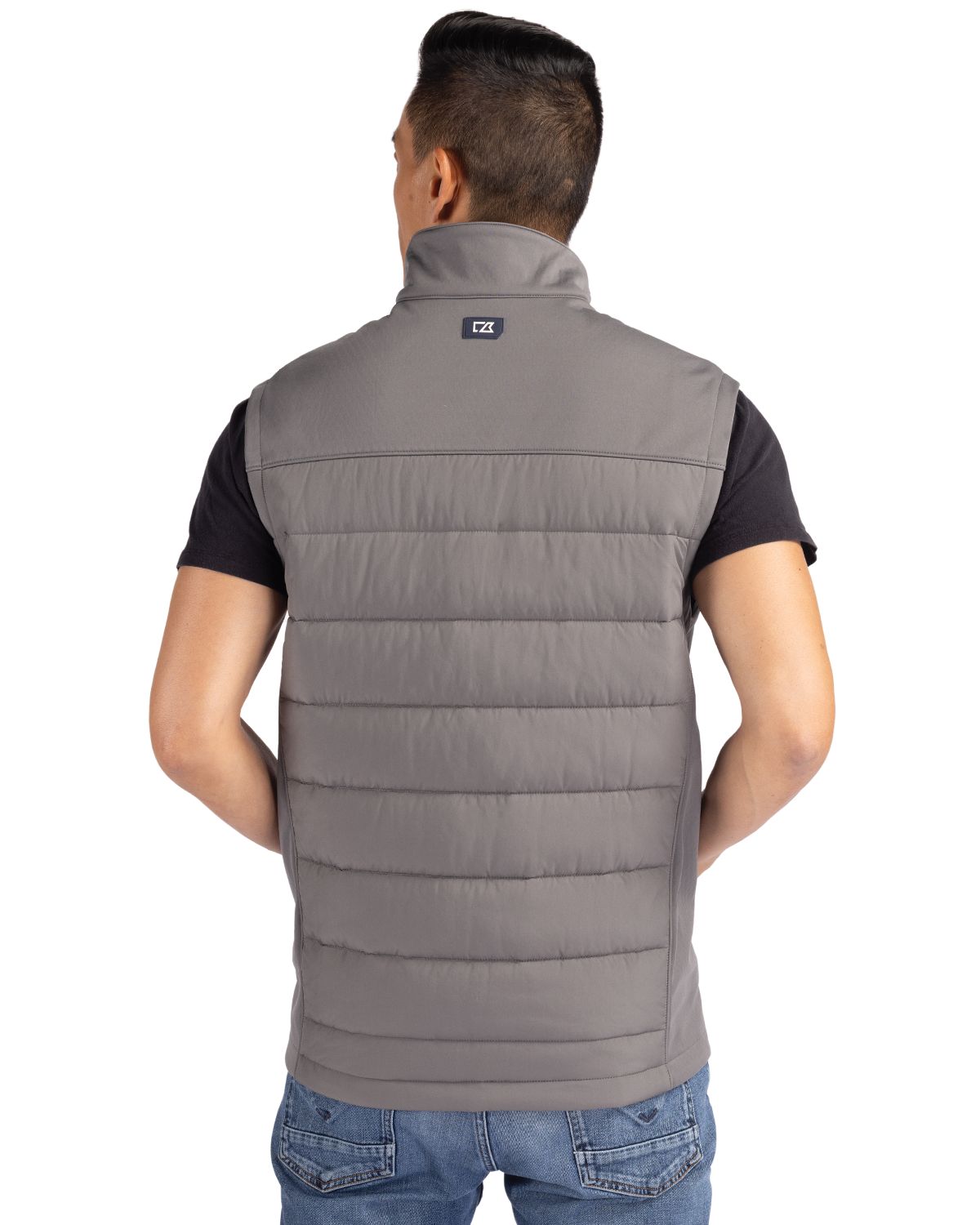 Cutter & Buck Evoke Recycled Honeycomb Fleece Mens Hybrid Full Zip Vest 39
