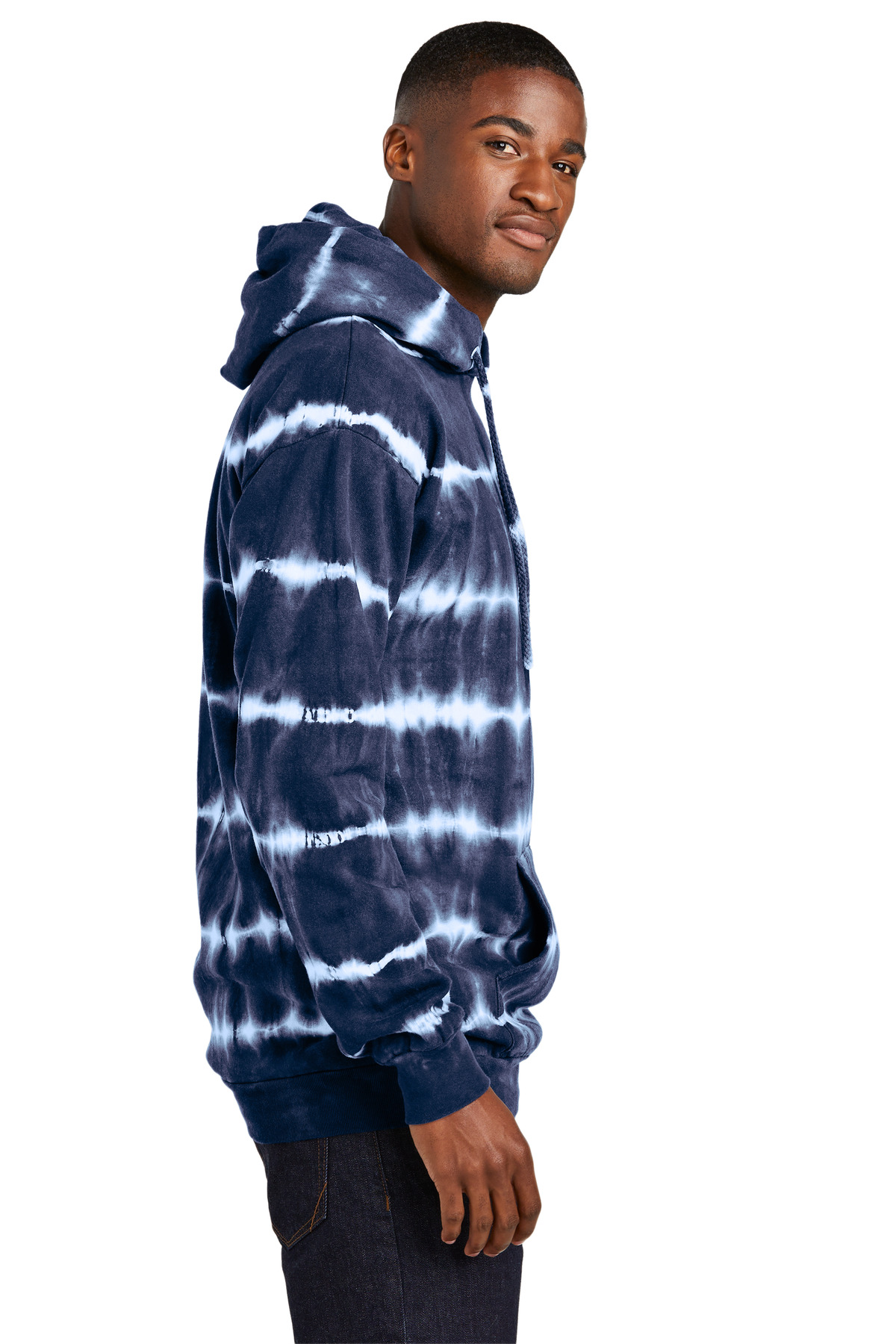 Port & Co Allover Stripe Tie-Dye Fleece PC143 12