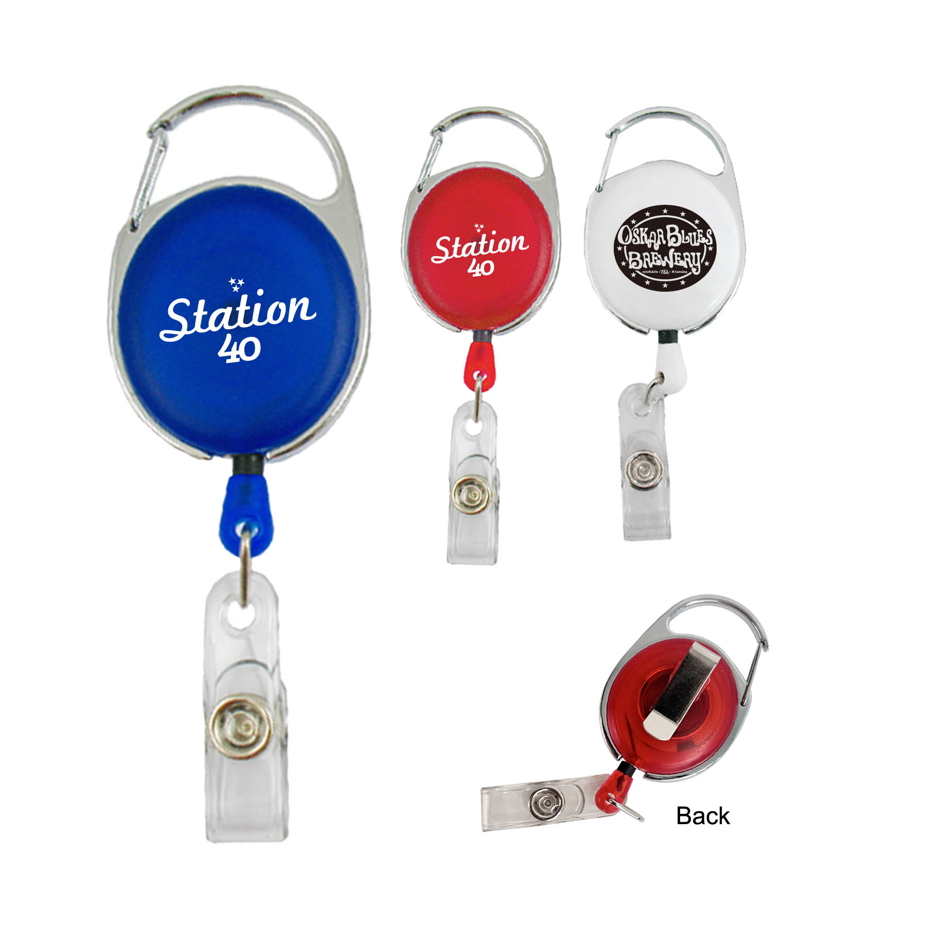 Heavy Duty Carabiner Badge Reel - Close Out 9