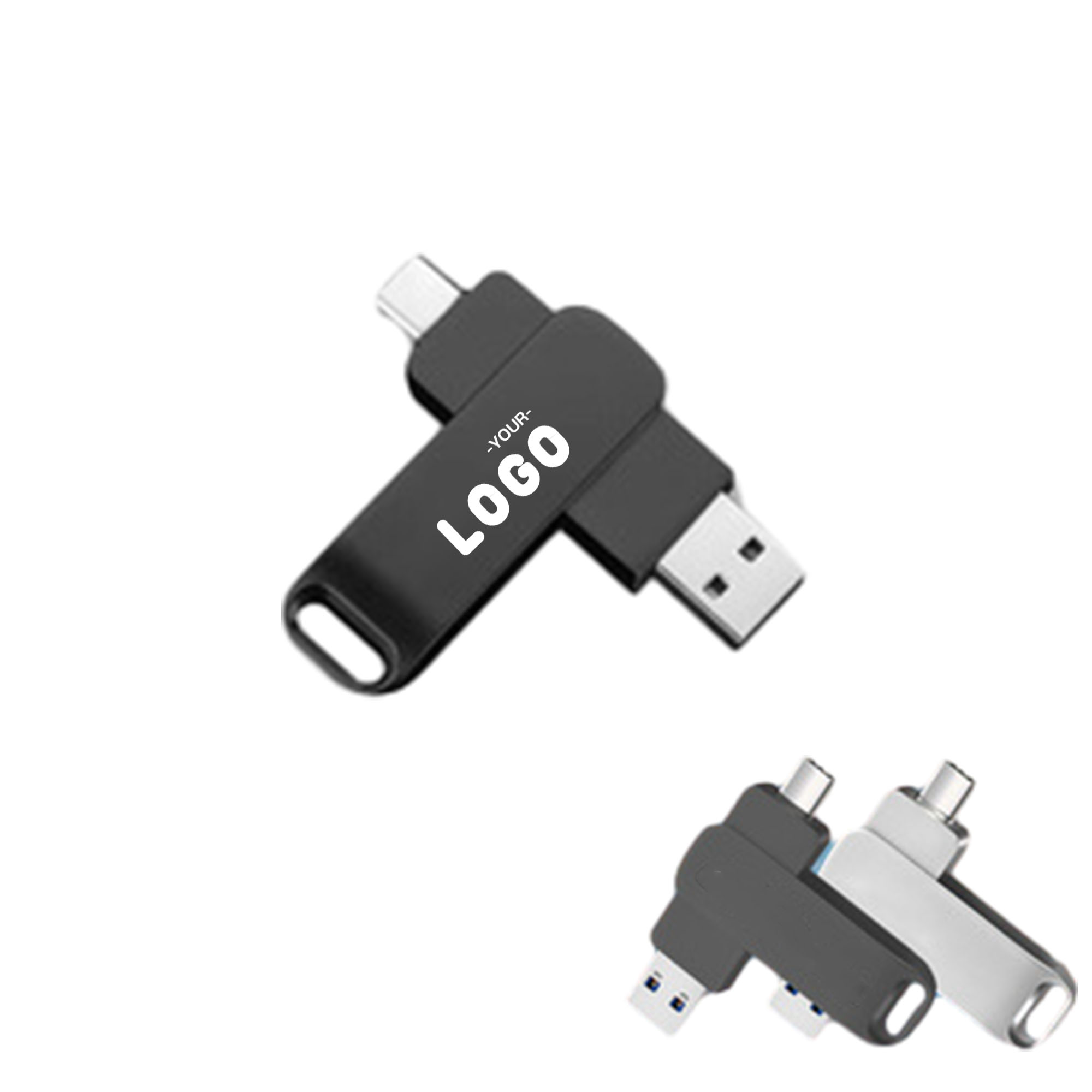 8GB Swivel Metal USB Flash Drives 1