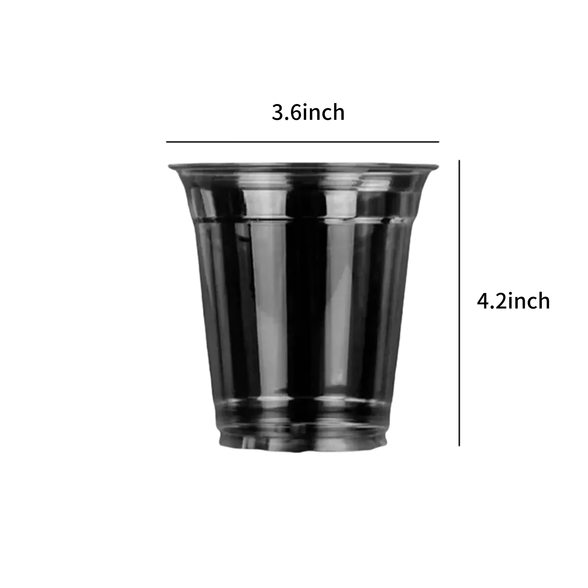 Square Plastic Cup 12oz Lightweight Durable for Daily Use 2