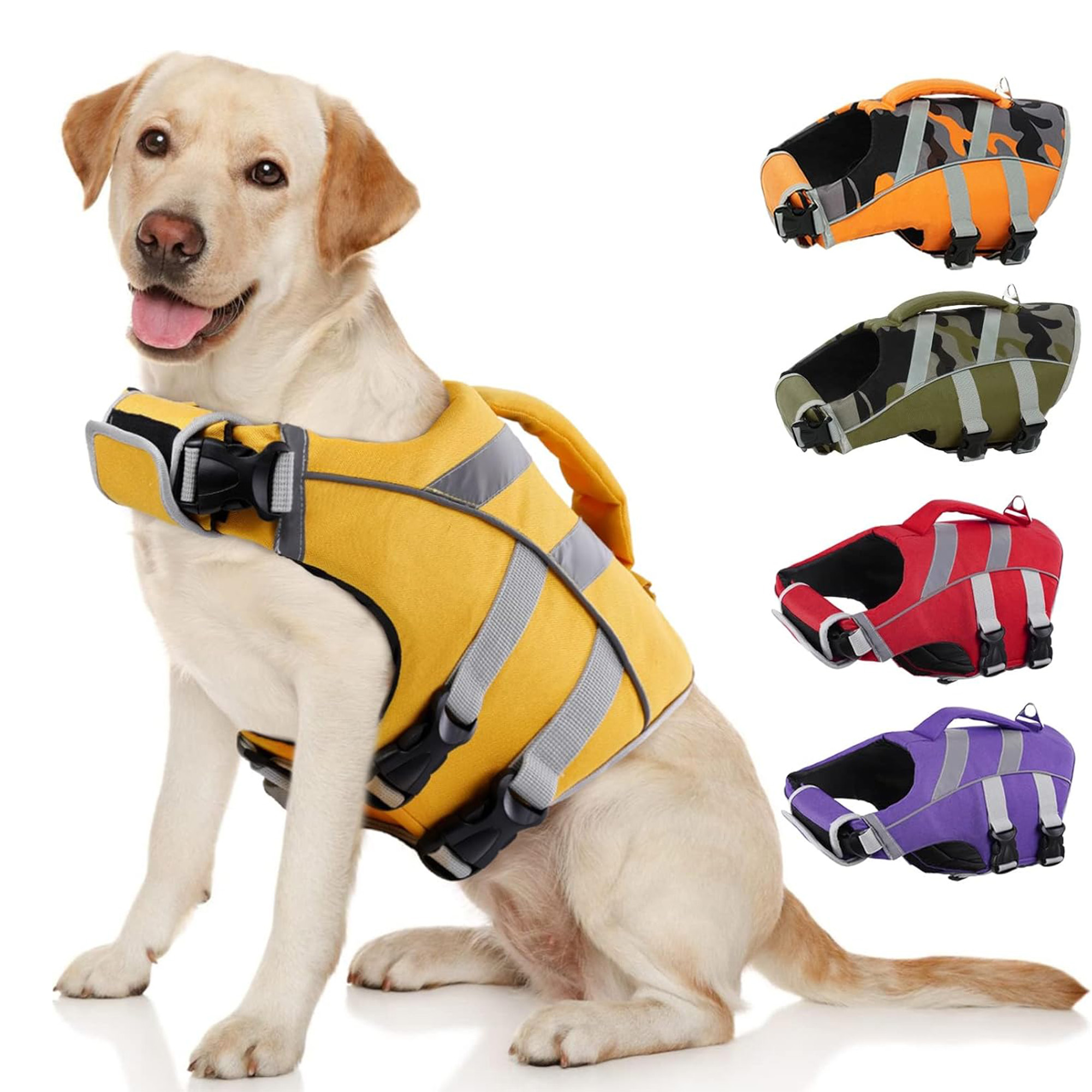 Dog Life Jacket with Reflective Stripes 2