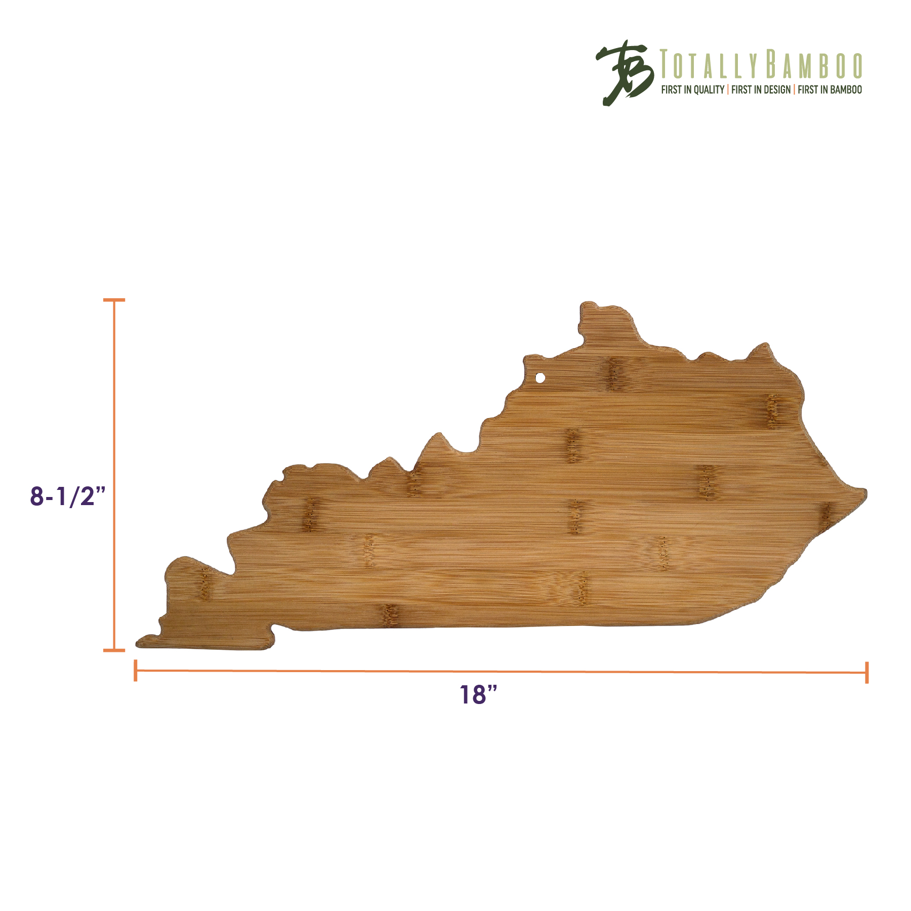 Kentucky State Shaped Bamboo Serving and Cutting Board 6