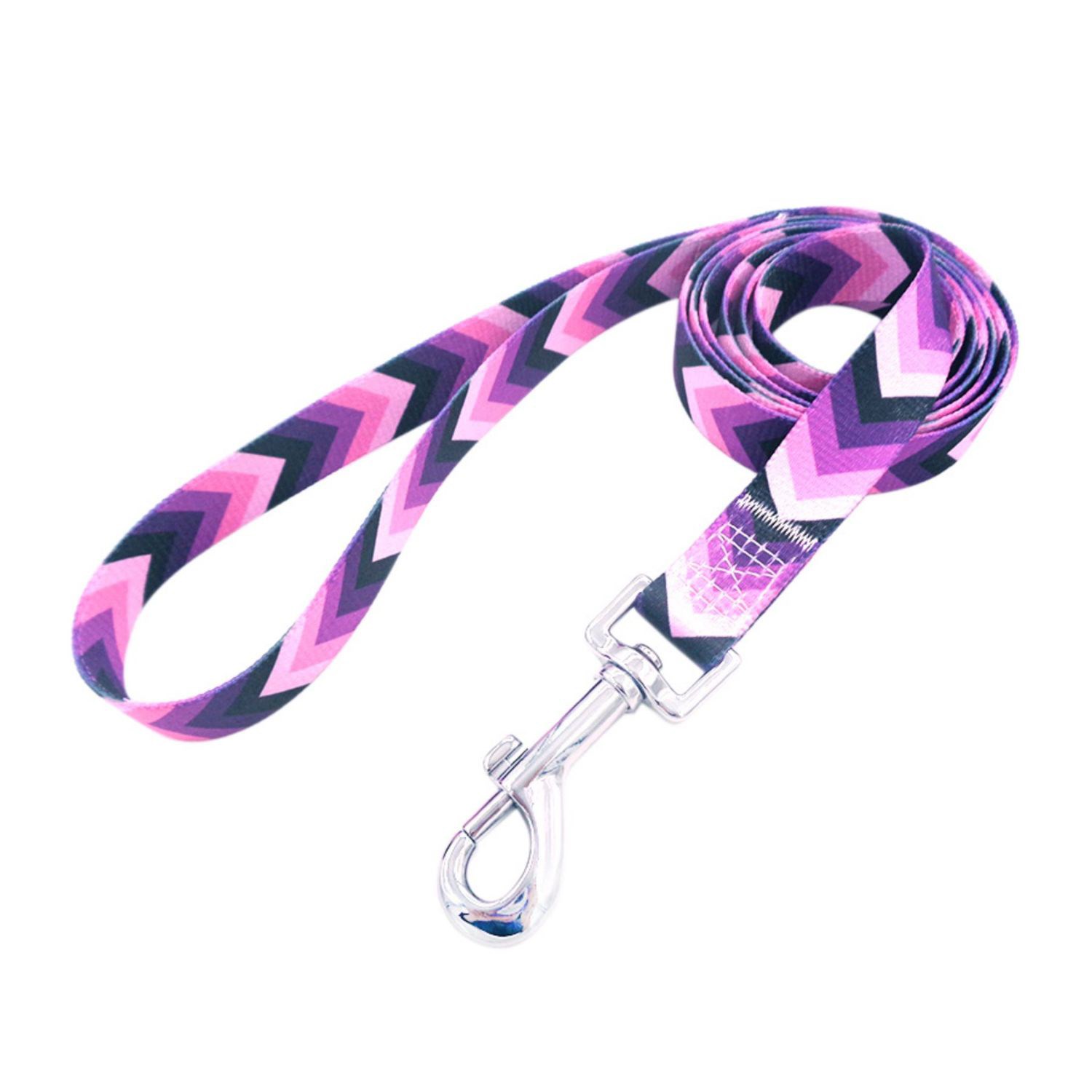 3/4"W x 72"L Polyester Sublimation Pet Leash w/ Metal Carabiner 1