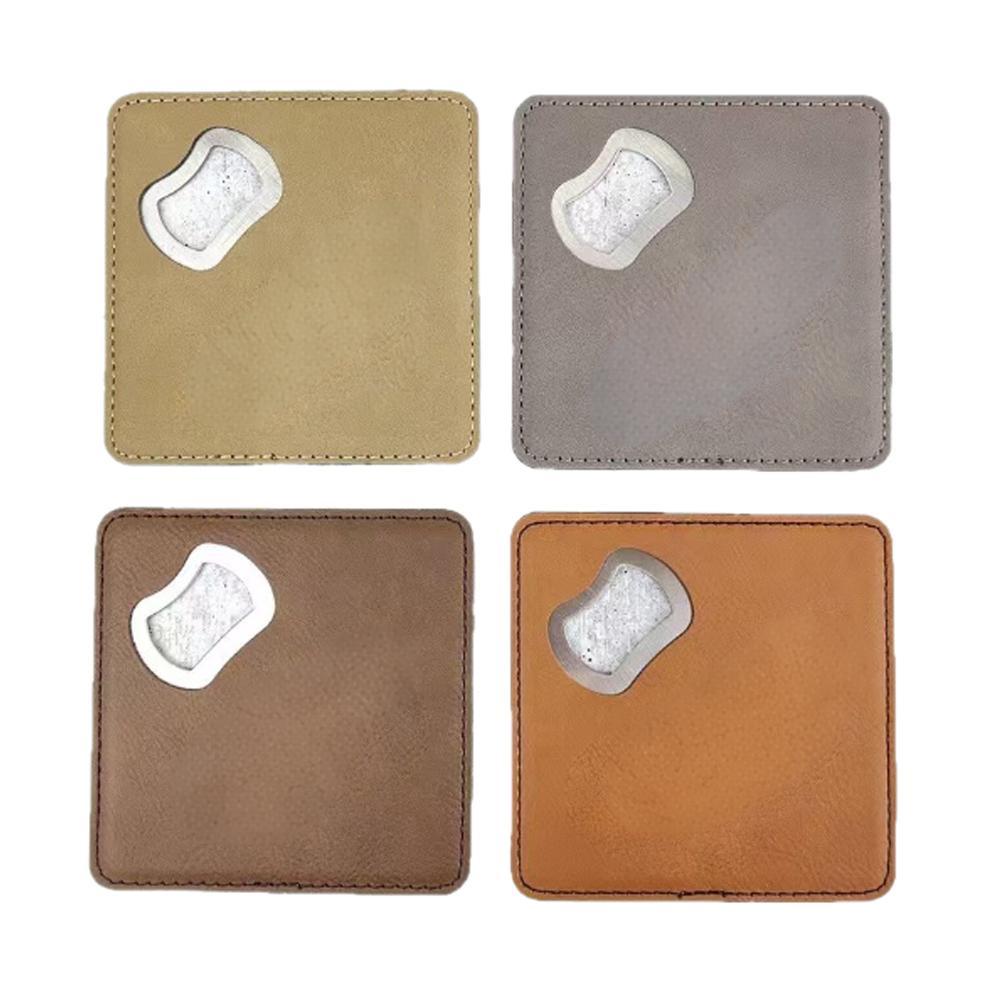 Square Leather Bottle Opener 2
