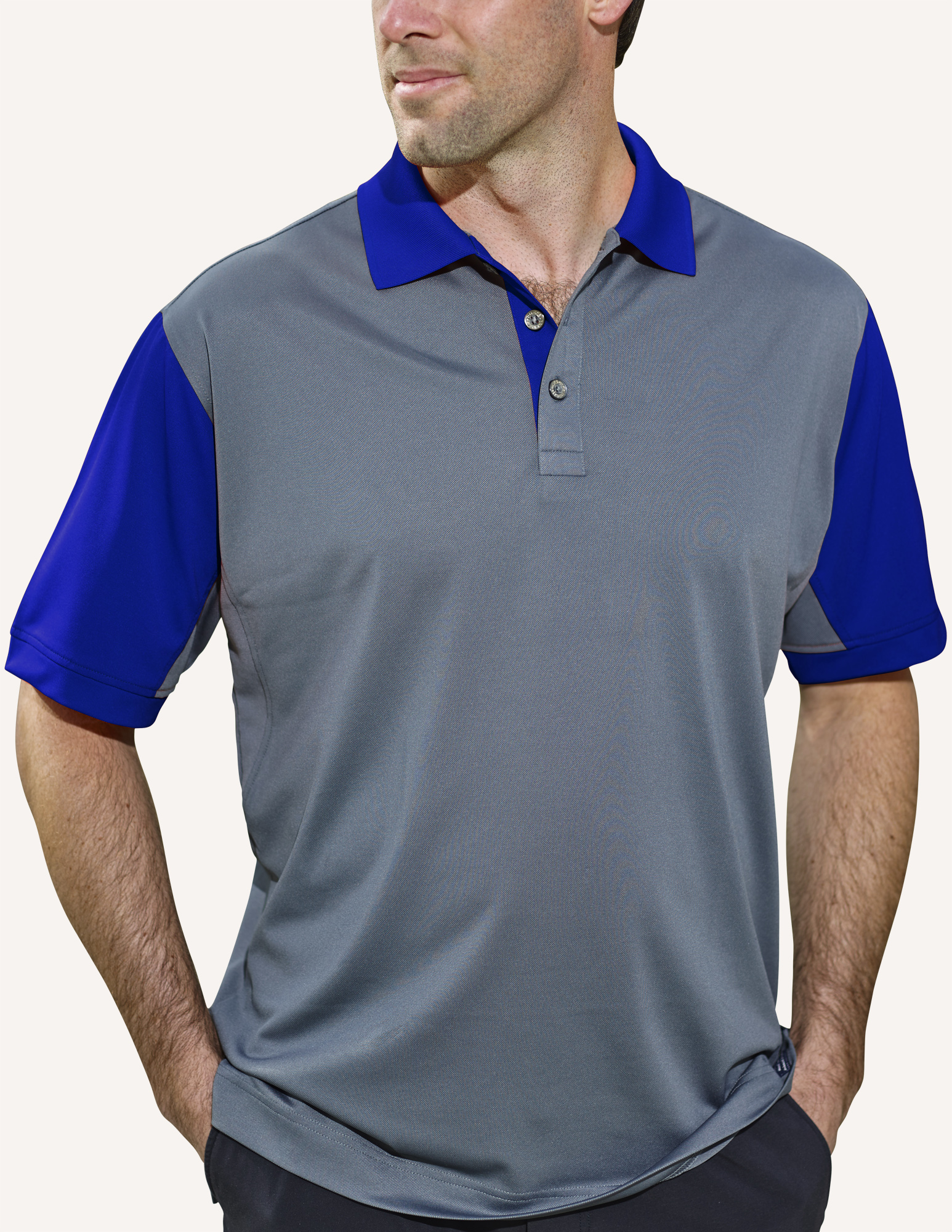 Men's Corvette Recharged Hybrid Interlock Color block Polo Shirt 9