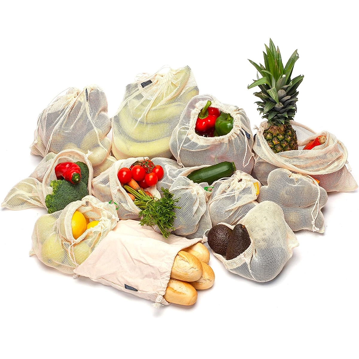 Organic Cotton Mesh Produce Bags 3
