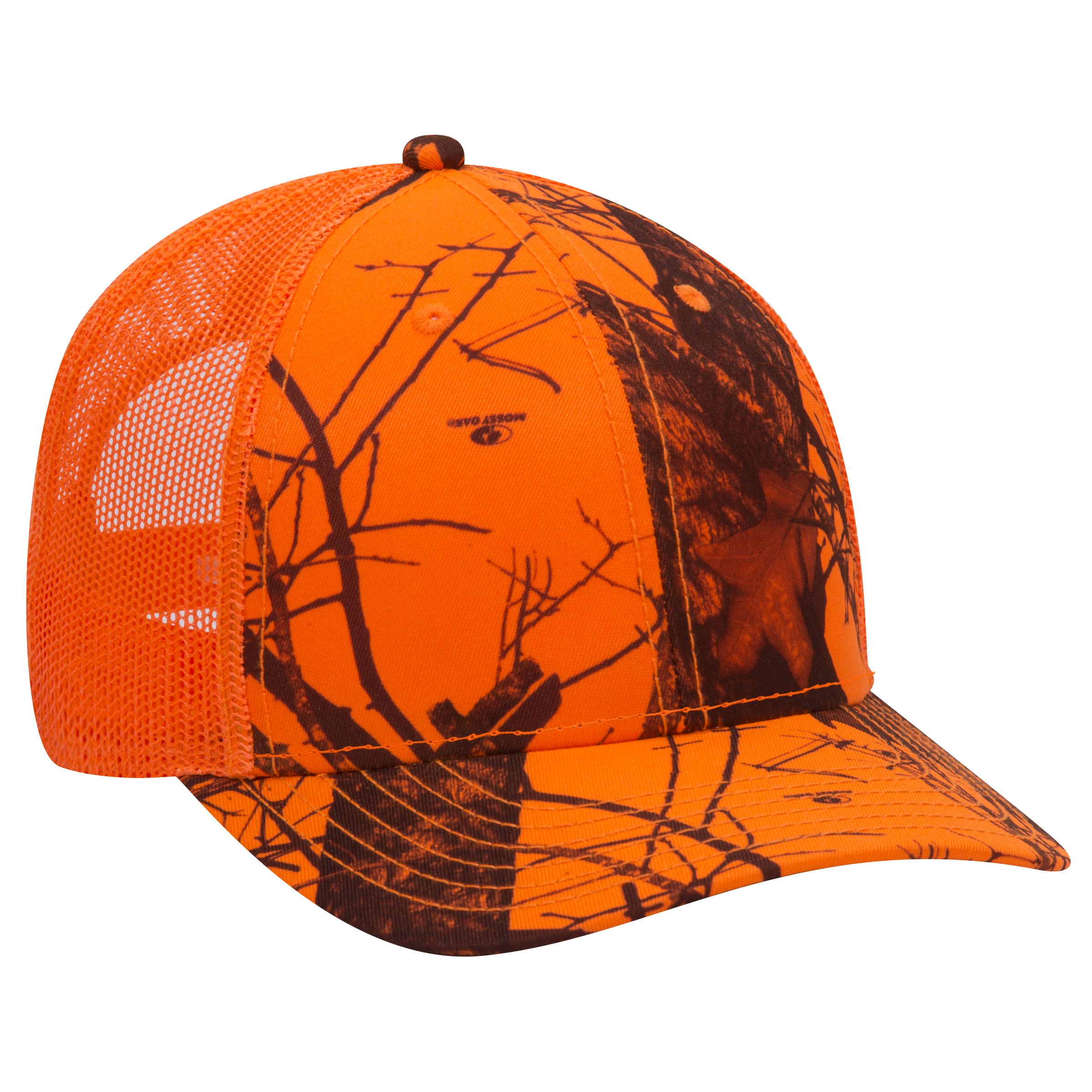 OTTO CAP Mossy Oak Camouflage Superior Polyester Twill 6 Panel Low Profile Mesh Back Baseball Cap 3