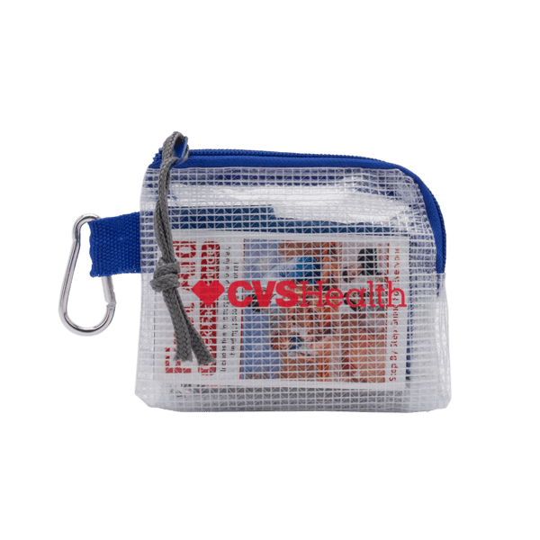 First Aid Kit in a Zippered Clear Nylon Bag 2