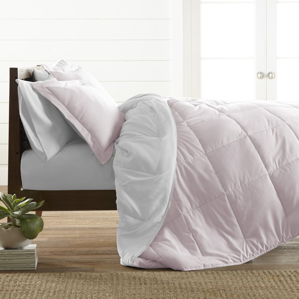 Down Alternative Comforter Sets - Blush Twin Reversible 2
