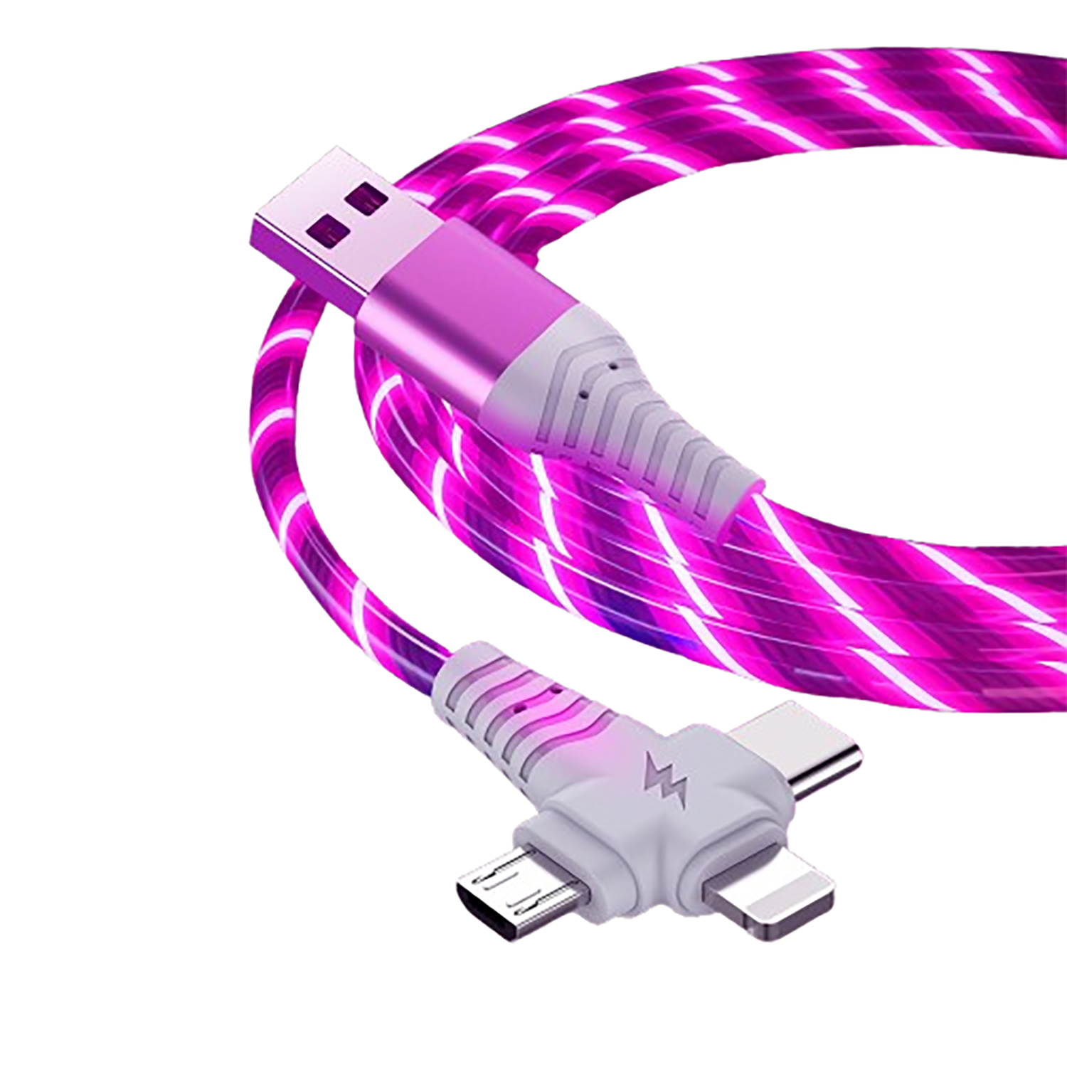 Three in one Glowing Data Cable 4