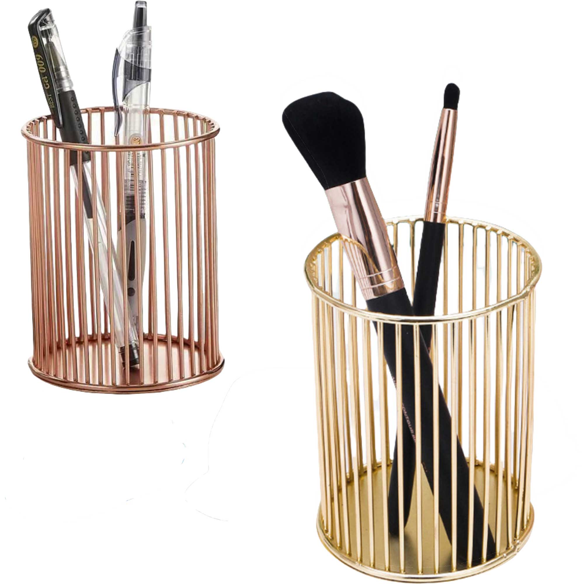 Gold Metal Pen Holder 2