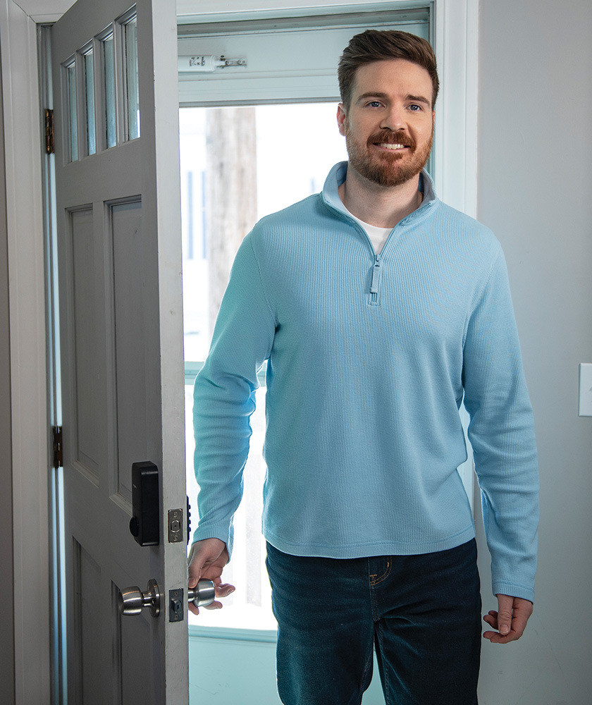 Men's Lightweight Waffle Quarter Zip Pullover 44