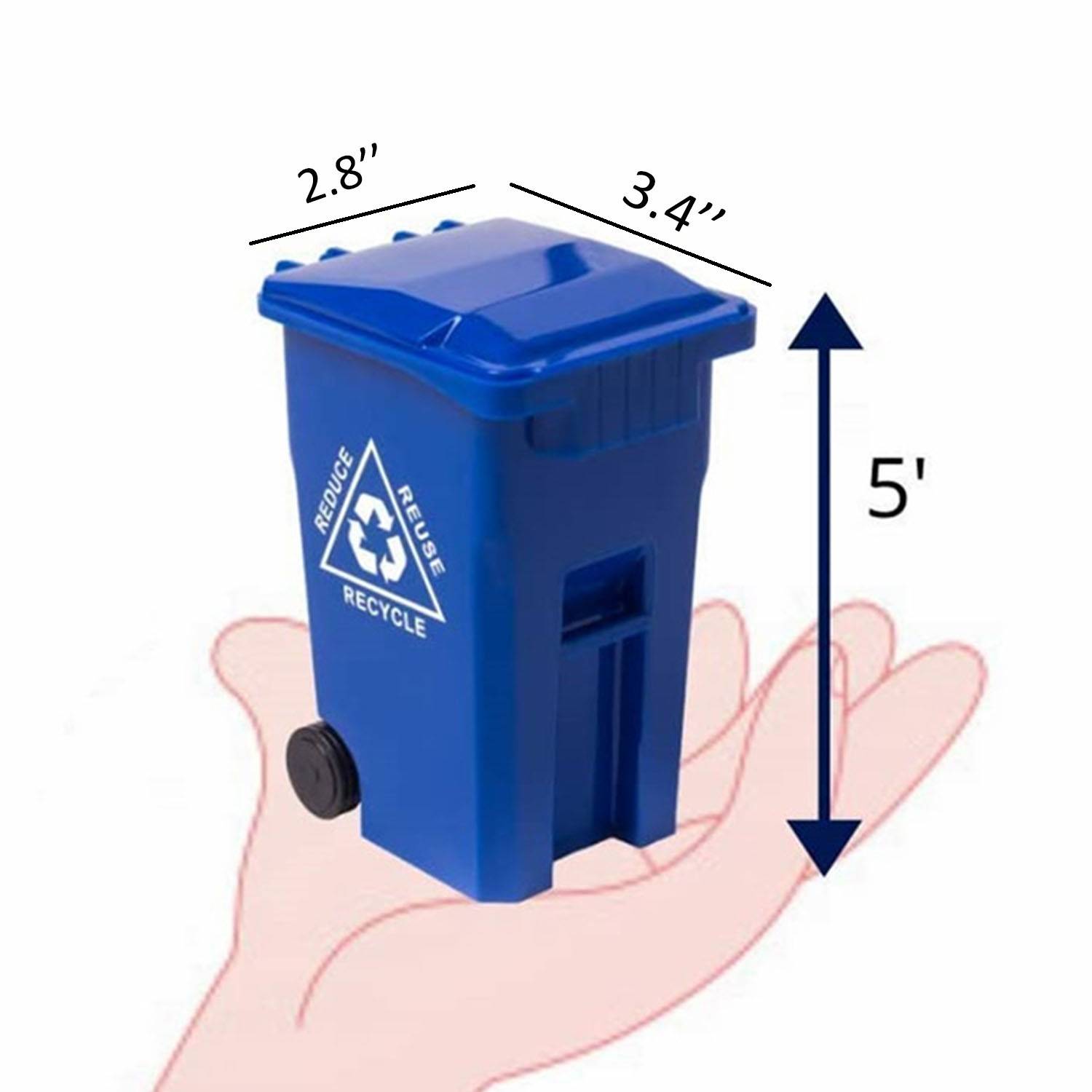 Plastic Mini Trash Can PP Pen Holder 3