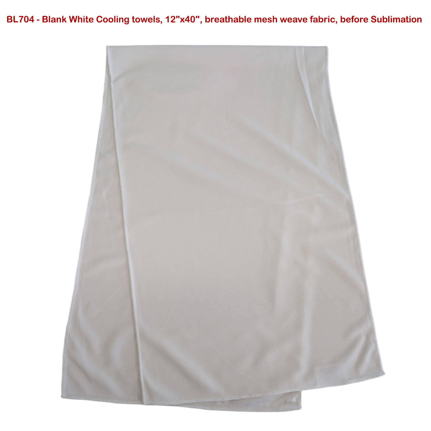 48Hr Quick Ship - Colored Cooling Towel, 12"x40", Edge to Edge sublimation 2 sides 4