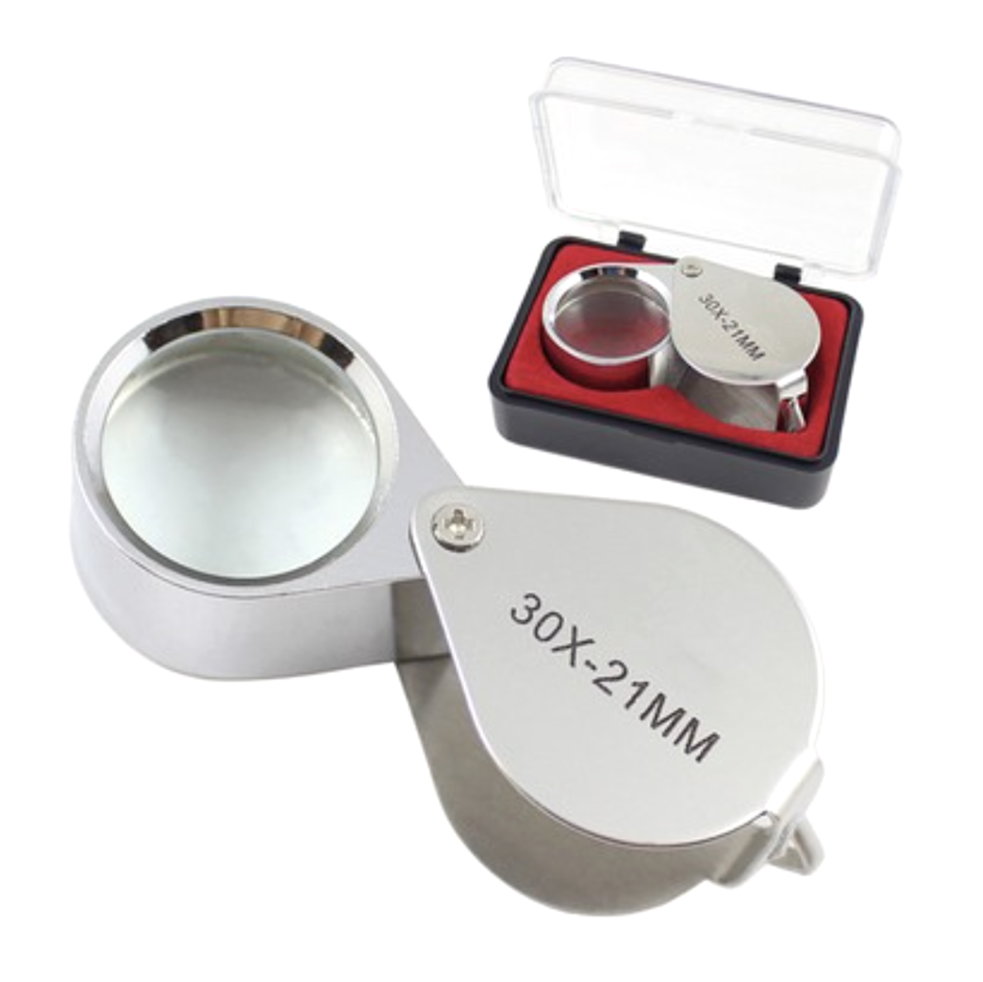 30X Jewelers Loupe Magnifier Foldable Pocket Magnifying Glass 1