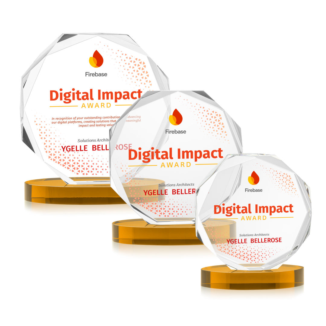 Acadian VividPrint™ Award on Alberton Base - Amber