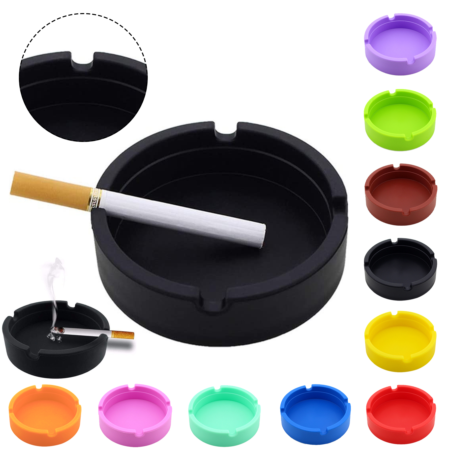 Circular Silicone Ashtray 2