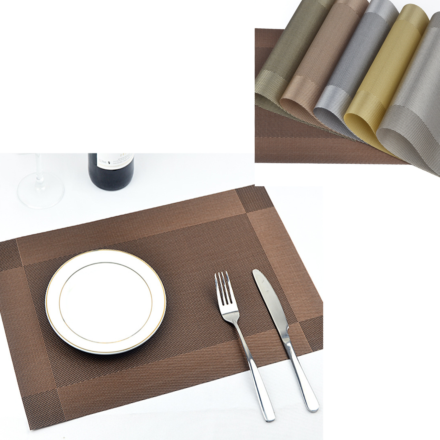 Washable Easy to Clean PVC Placemat for Kitchen Table 1