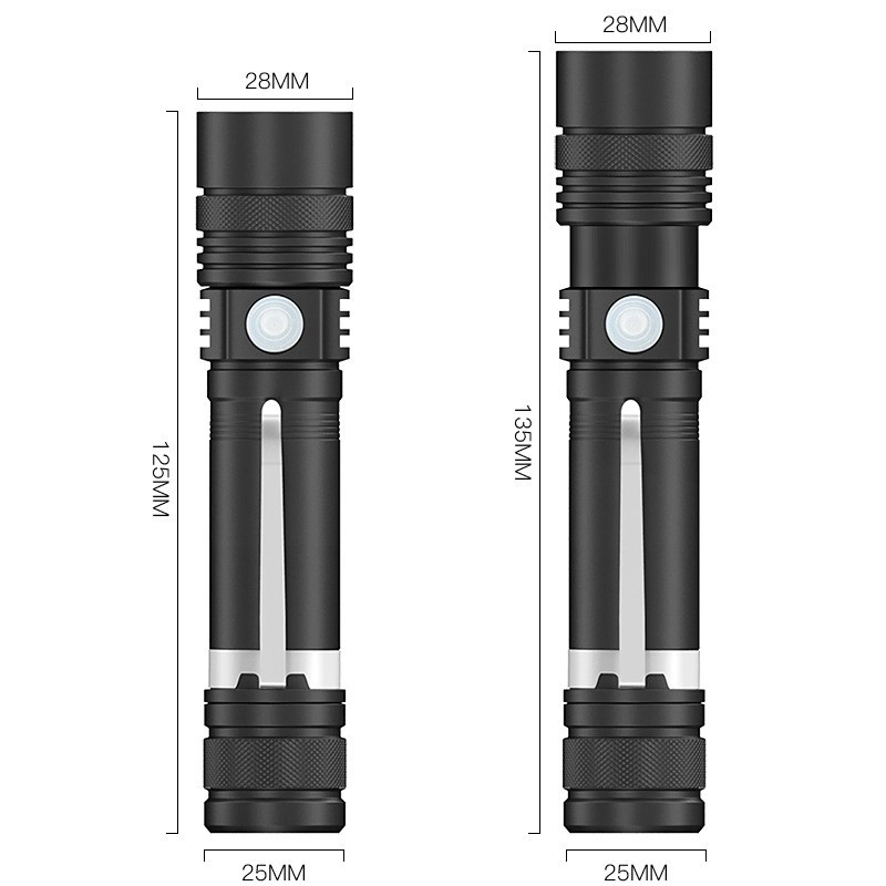 Custom Rechargeable Zoomable Flashlights 3