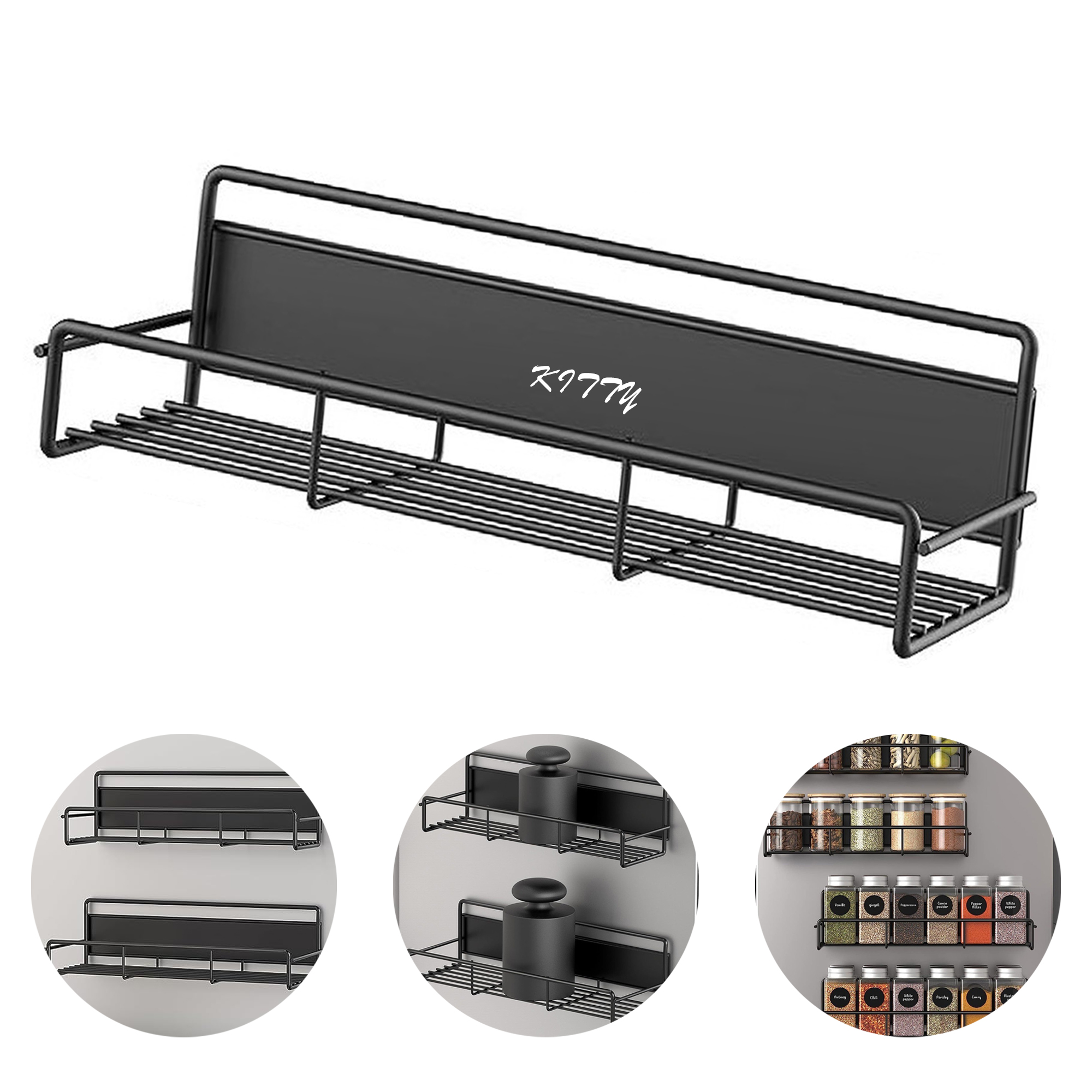 Multi-Functional Drill-Free Refrigerator Storage Rack