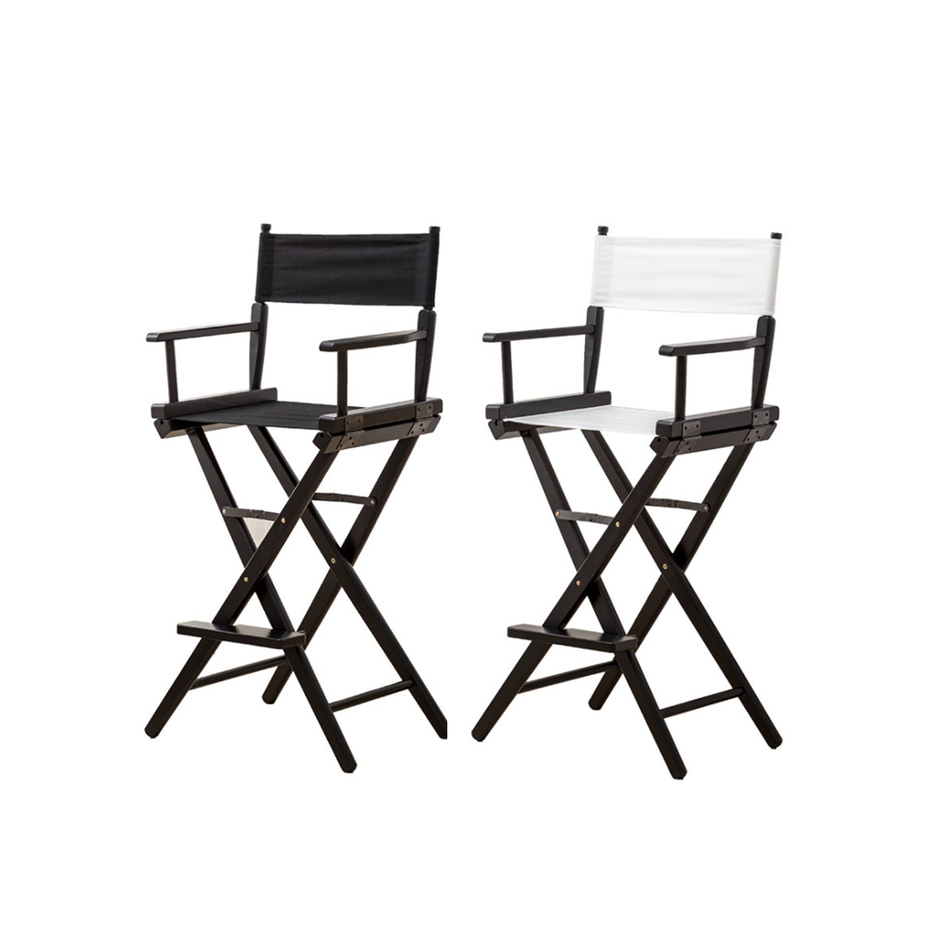 Table-Height Folding Wood Director Makeup Chair 3