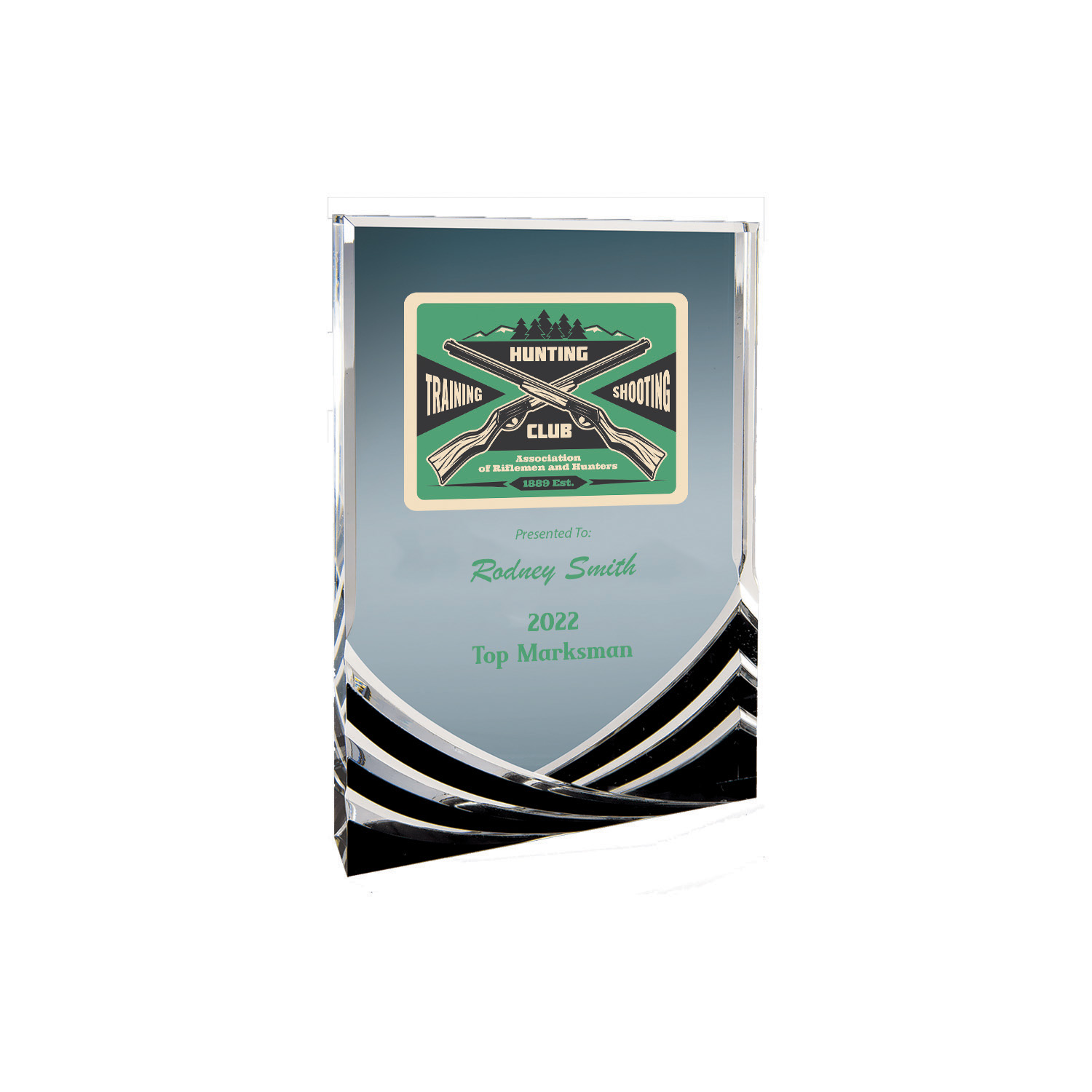 6" x 8" Black Rectangle Soaring Acrylic Award 3