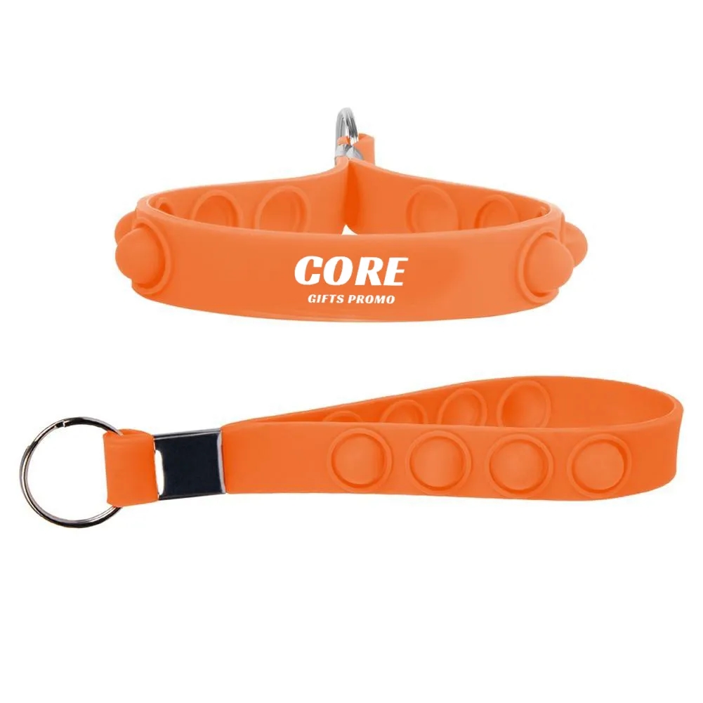 Silicone Wristband Pop Keychain 4