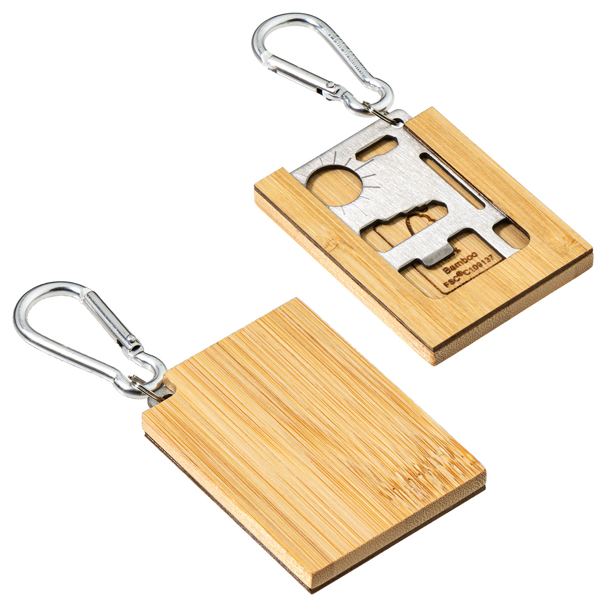 Best Buddy Tools® Bamboo Multi-Tool with Carabiner 6