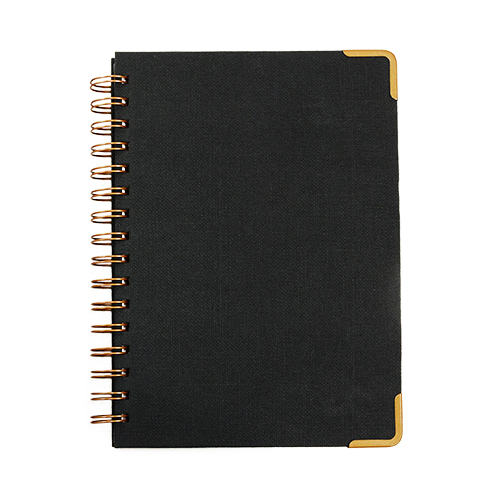 Woven Paper Hardback With Metal Accents Notebook