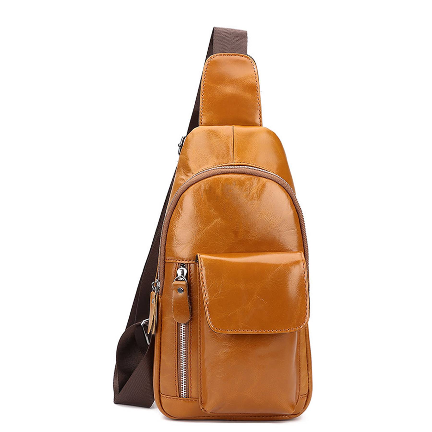 Genuine Leather Chest Bags for Travel Hiking 6