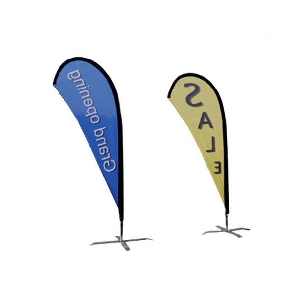 Flutter teardrop Flags with X Stand-single 2