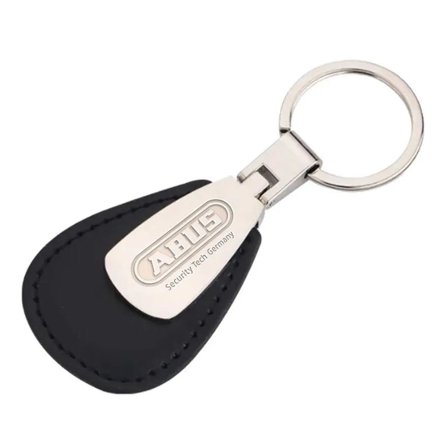 Teardrop Leather & Metal Keychain 3