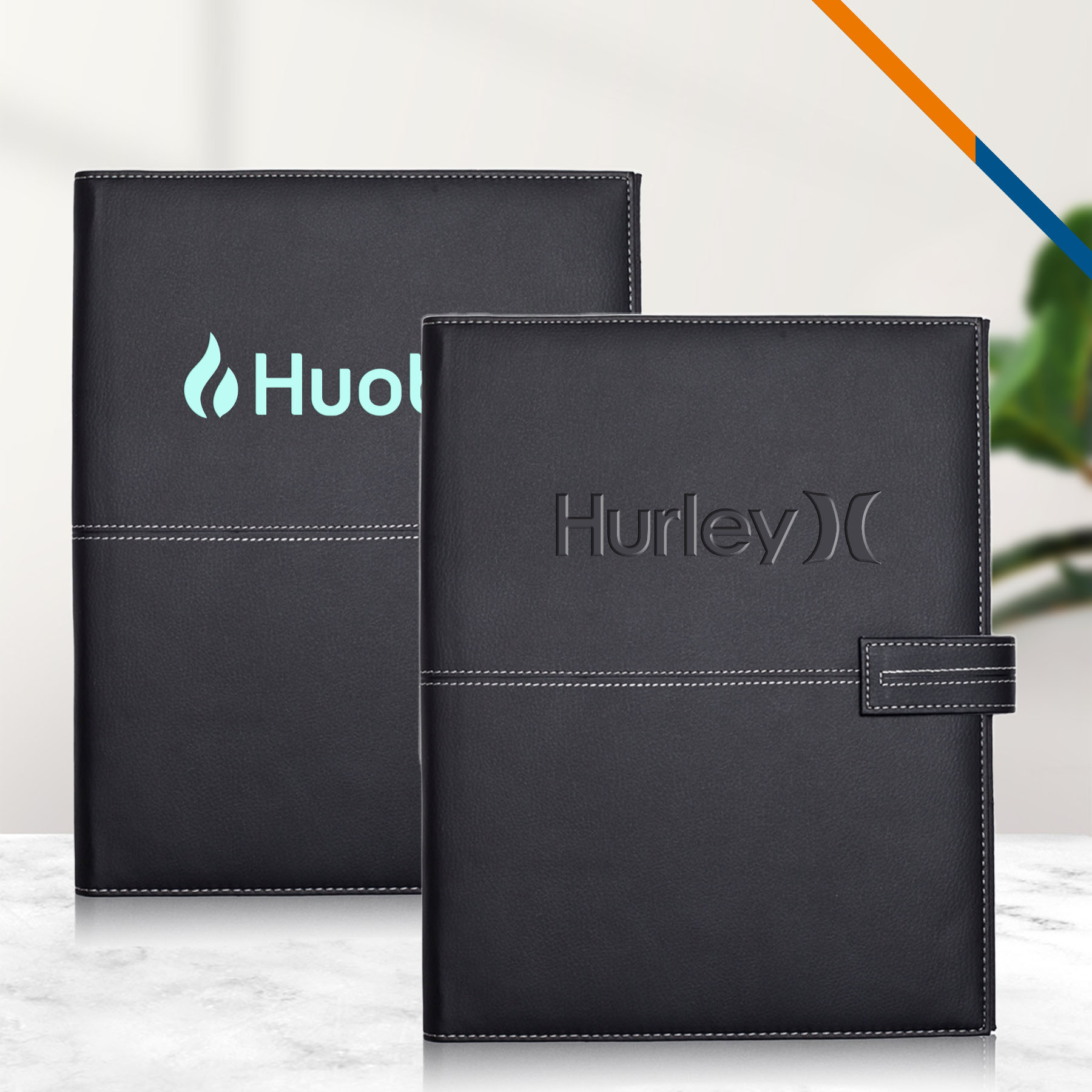 Hugo Stitched Leatherette Portfolios 2