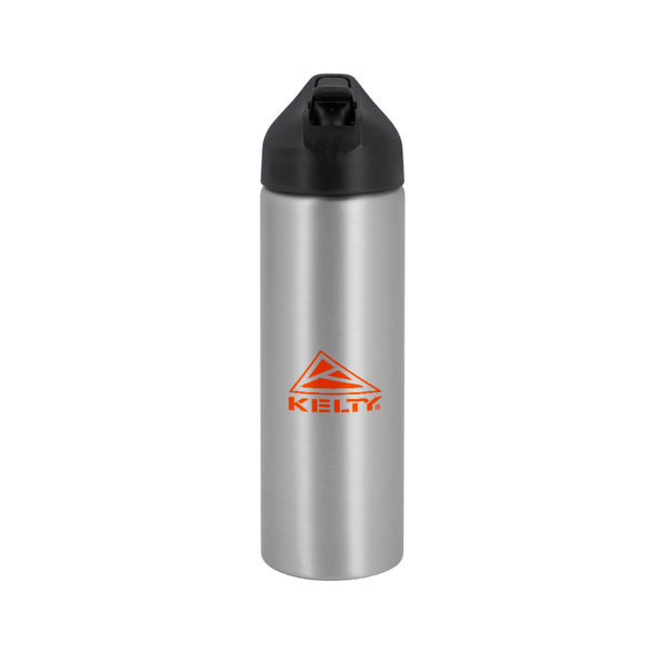 EasyFlow Recycled Aluminum Bottle w Straw Lid, custom water bottle with logo imprint 142