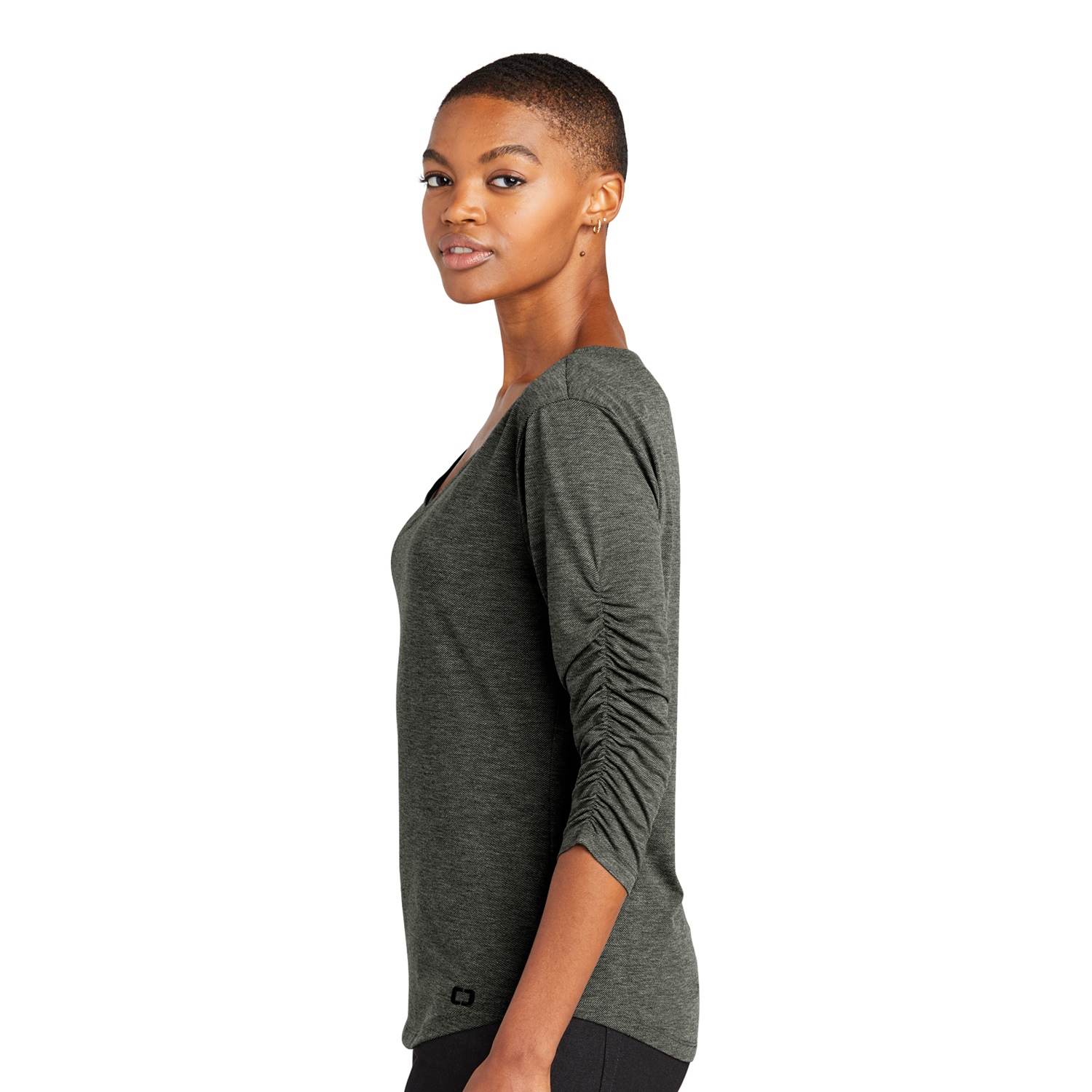 OGIO® Ladies Full Sleeve V-Neck T-Shirt 3
