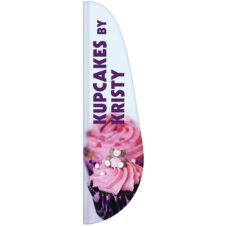 3' x 12' Custom Single Reverse Feather Flag 2