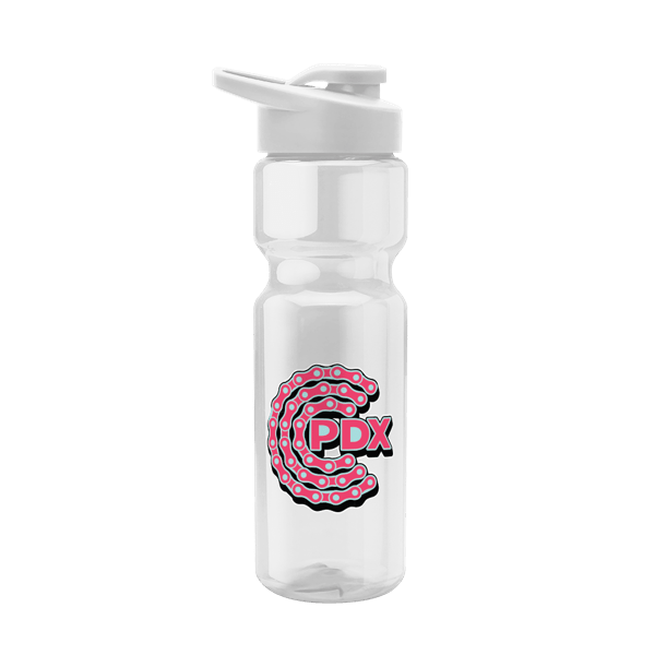 Blazer 28oz Transparent Bike Bottle w/Drink-thru Lid 1150