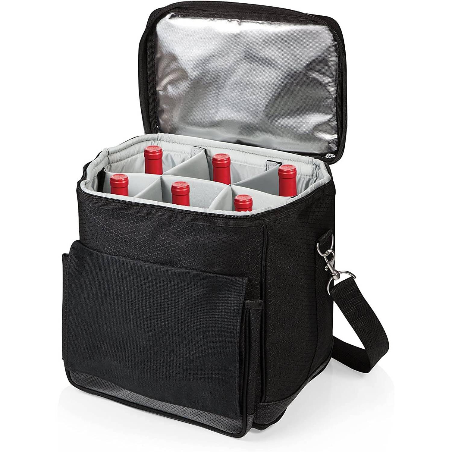 6 bottle Wheeled Trolley Wine Insulated Cooler Bag 8