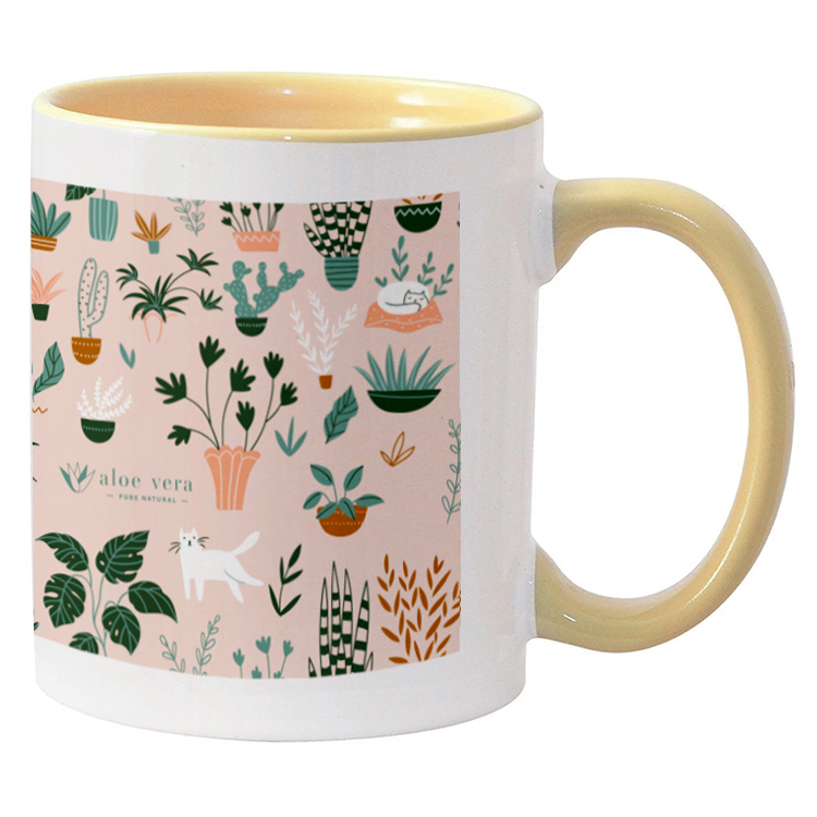 11oz Full Color Colored Handle Mug 21