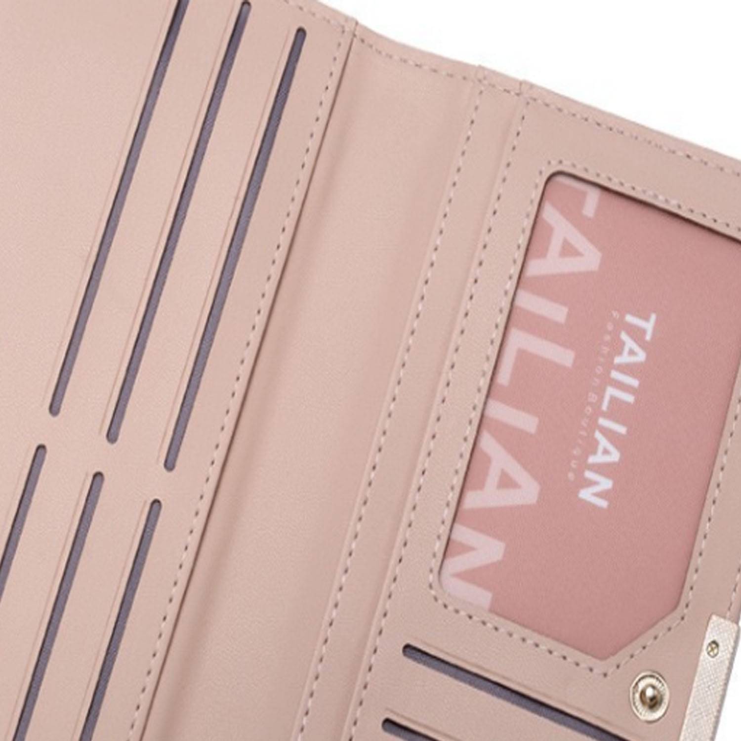 Women RFID Blocking PU Leather Wallet Multiple card slots 8
