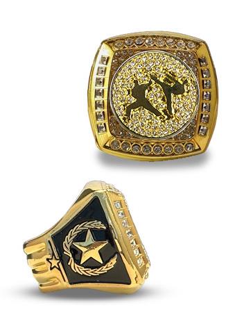 Karate Championship Ring Gold 2