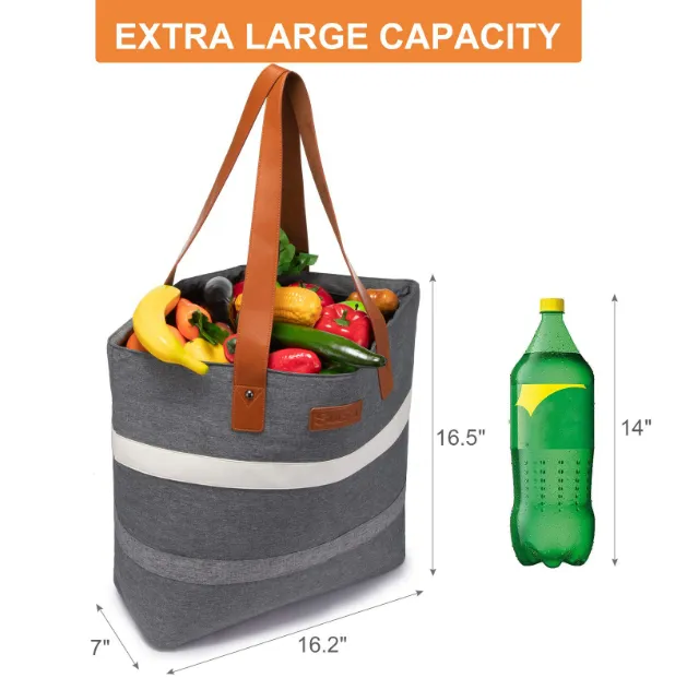 16.2" Oxford Lunch Picnic Tote Handbag 6