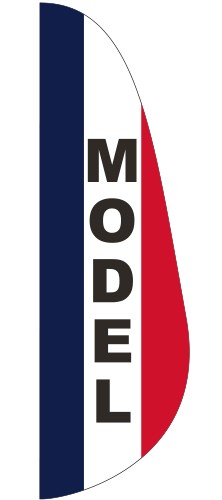 "MODEL" 3' x 10' Message Feather Flag 1