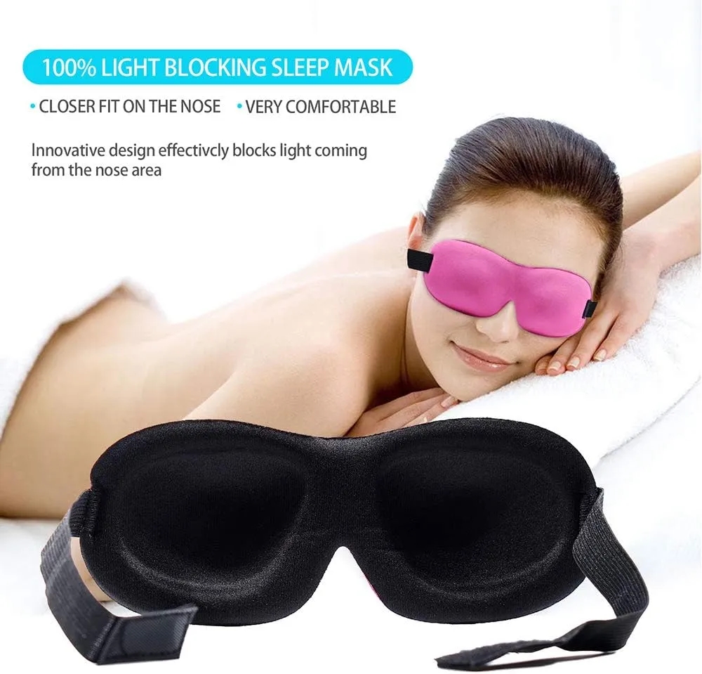 3D Contoured Blackout Eye Mask 5