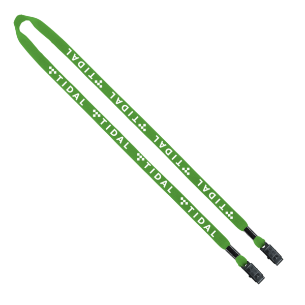 1/2" Cotton Double Bulldog Clip Lanyard 16